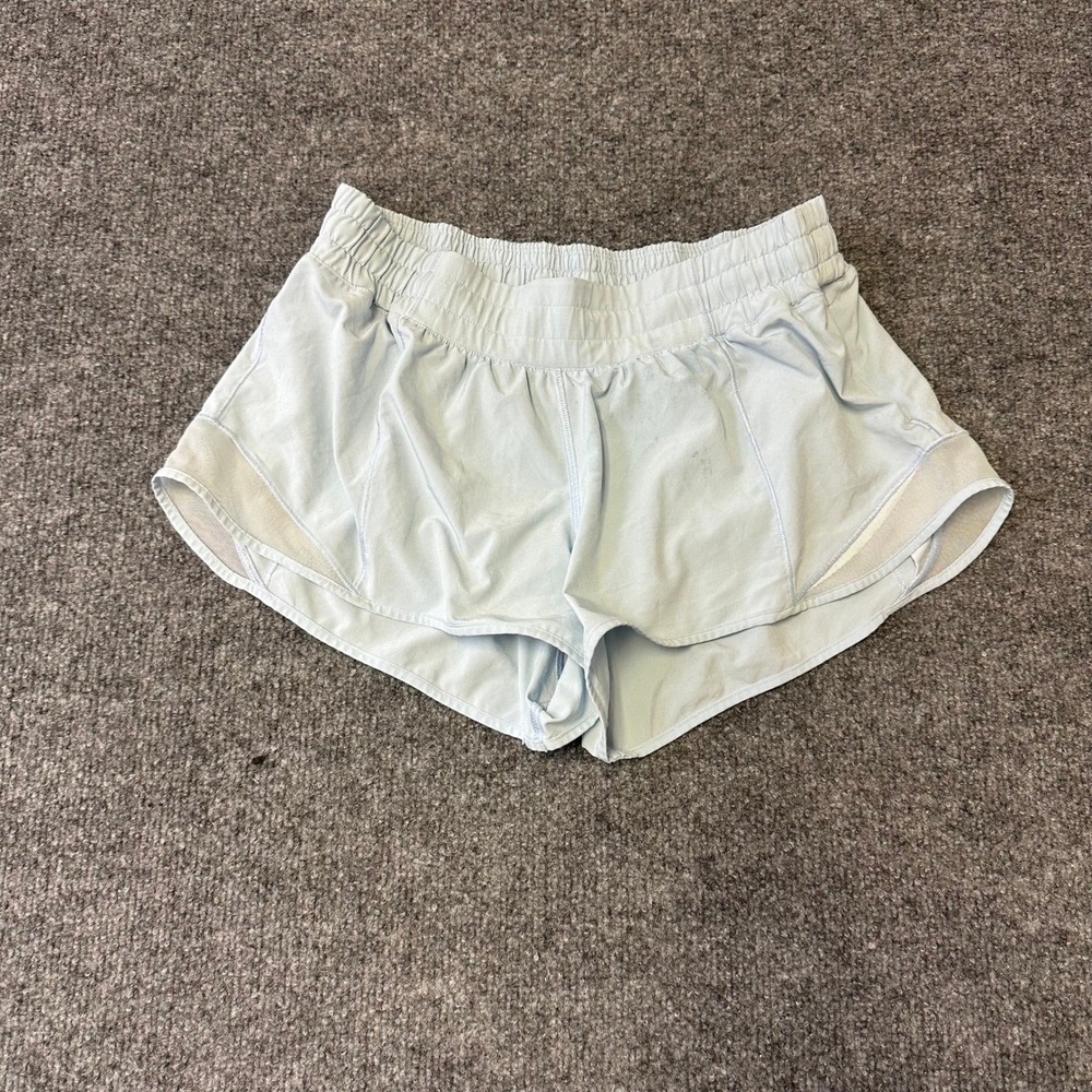 Lululemon Shorts Womens Size 8 Blue Hotty Hot Low-Rise Mesh Lined Athletic Fair